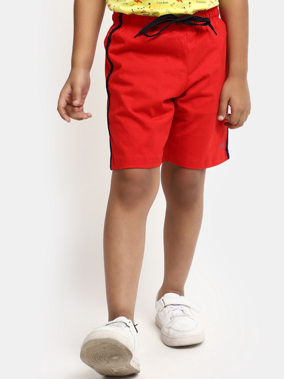 

V-Mart Boys Mid Rise Cotton Shorts, Red