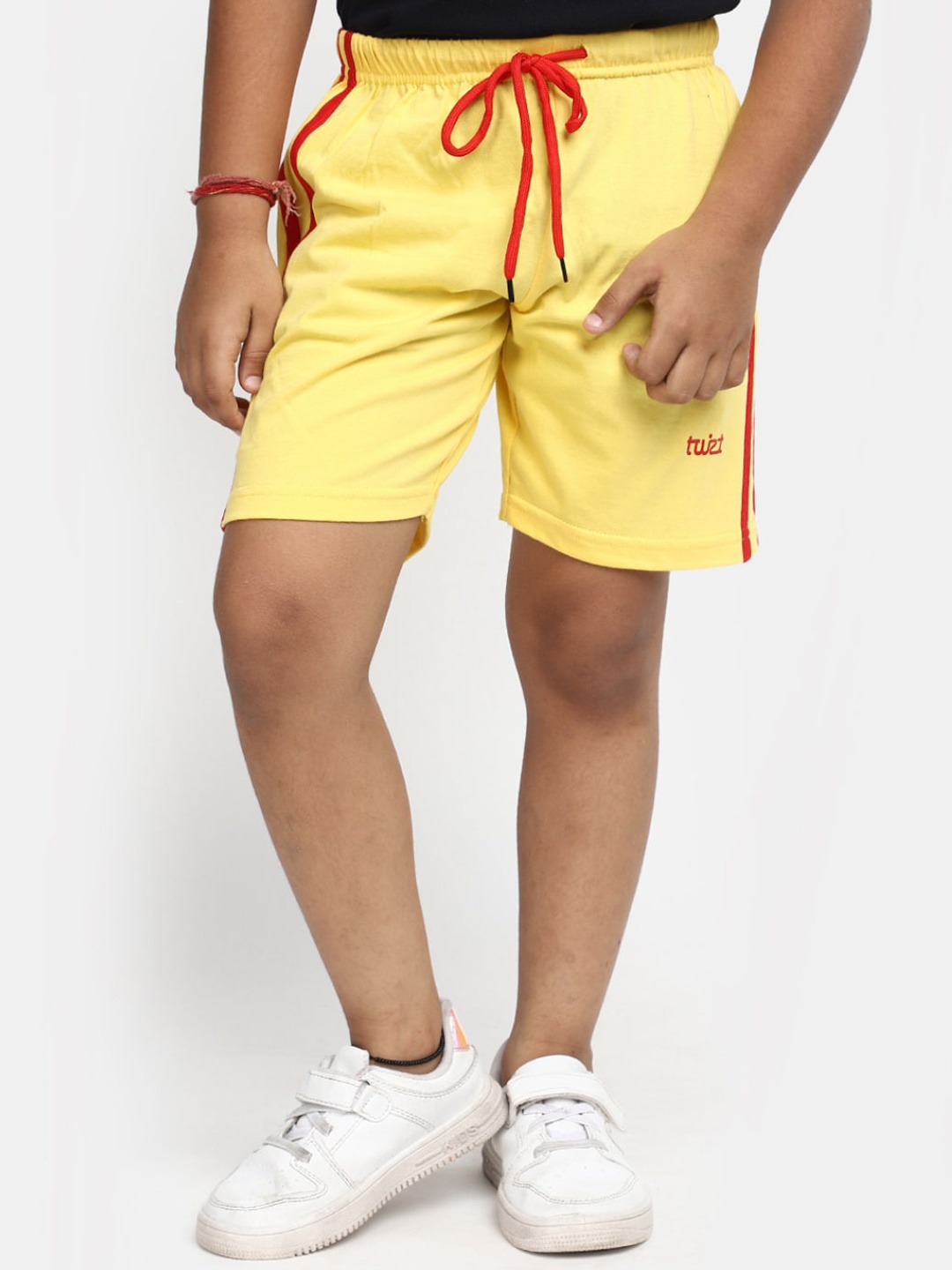 

V-Mart Boys Mid Rise Cotton Shorts, Yellow