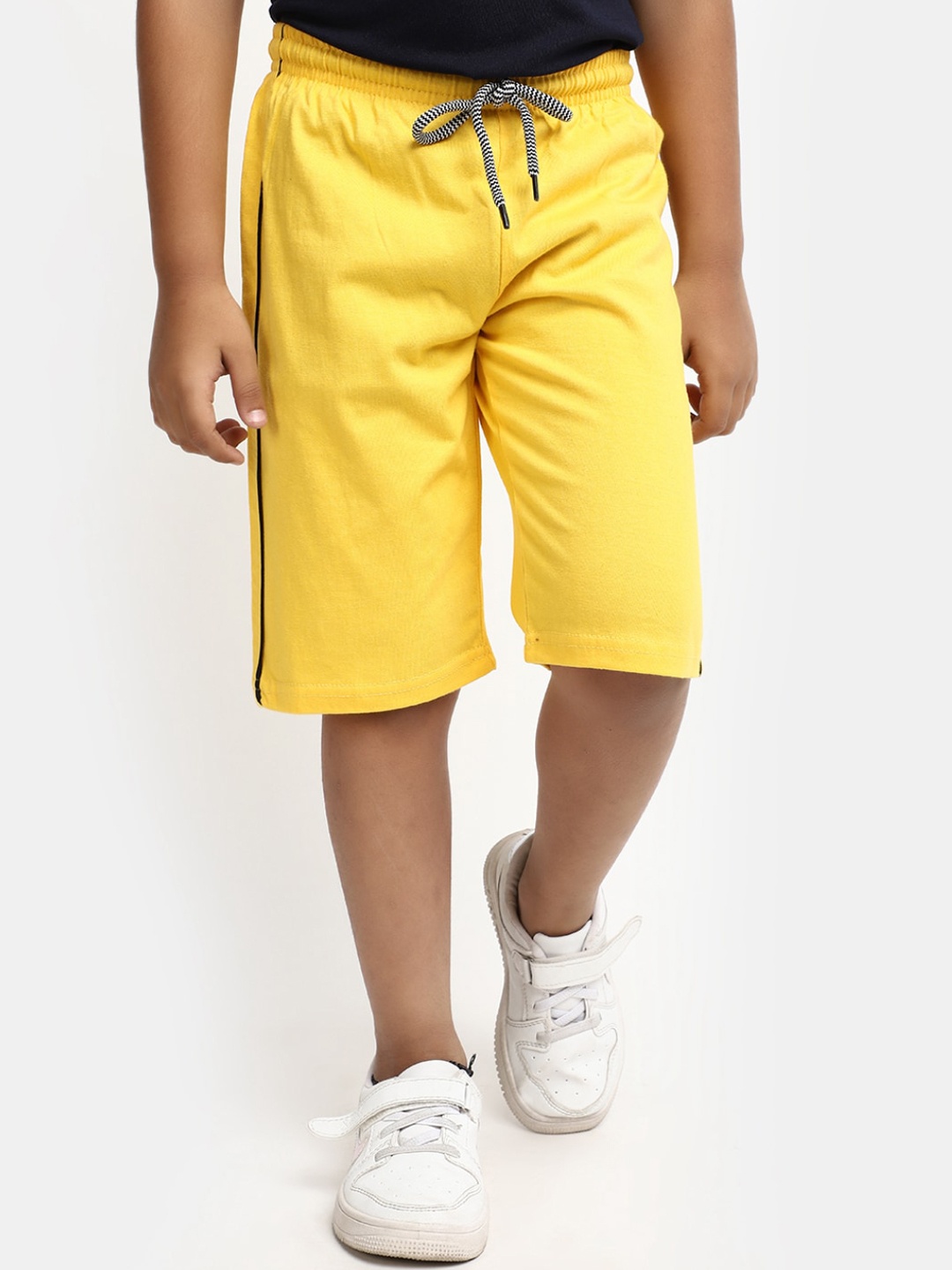 

V-Mart Boys Cotton Regular Shorts, Yellow