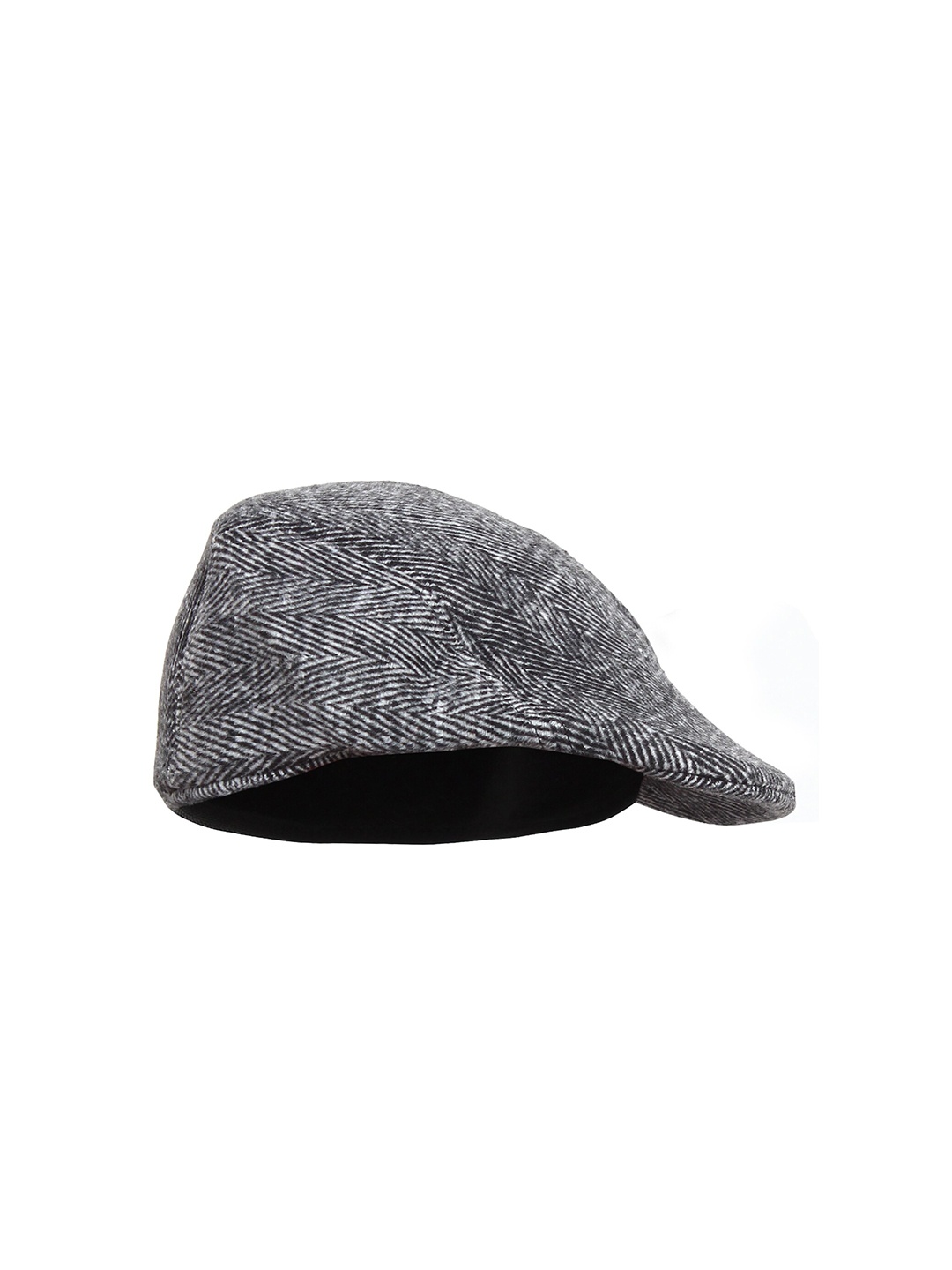 

Zacharias Men Self Design Woollen Ascot Cap, Grey