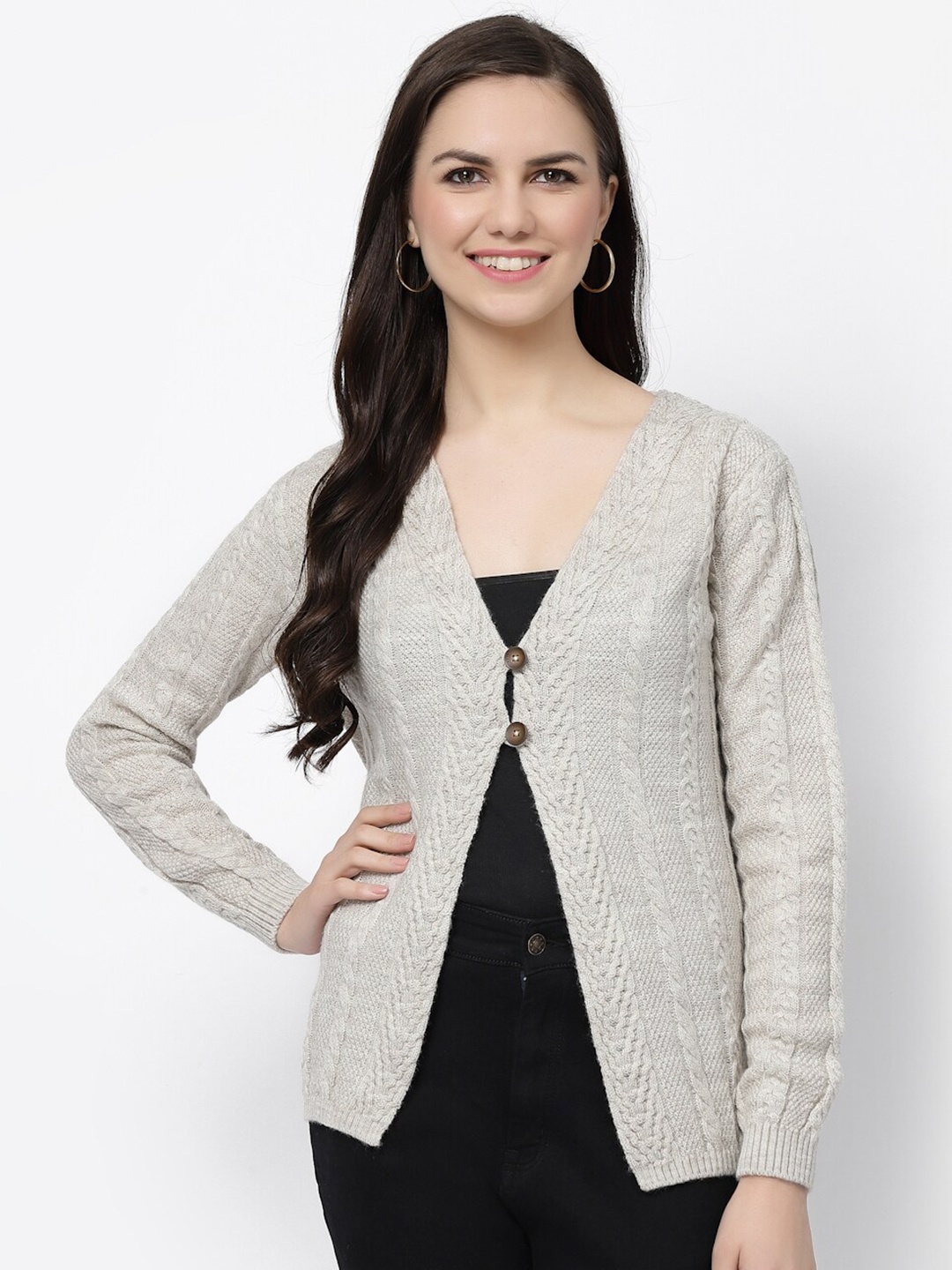

Kalt Cable Knit Cardigan, Beige