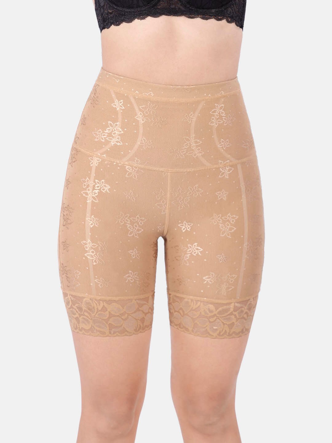 

Dermawear Mini Shaper 2.0 Floral Print Tummy and Thigh Shapewear Skin, Nude