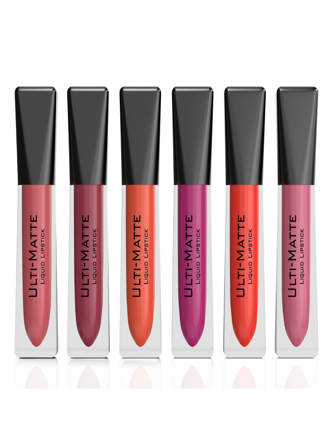 

Bella Voste Set of 6 Ulti-Matte Liquid Lipsticks 3.7ml Each - Shade 03, 04, 09, 10, 15, 16, Purple