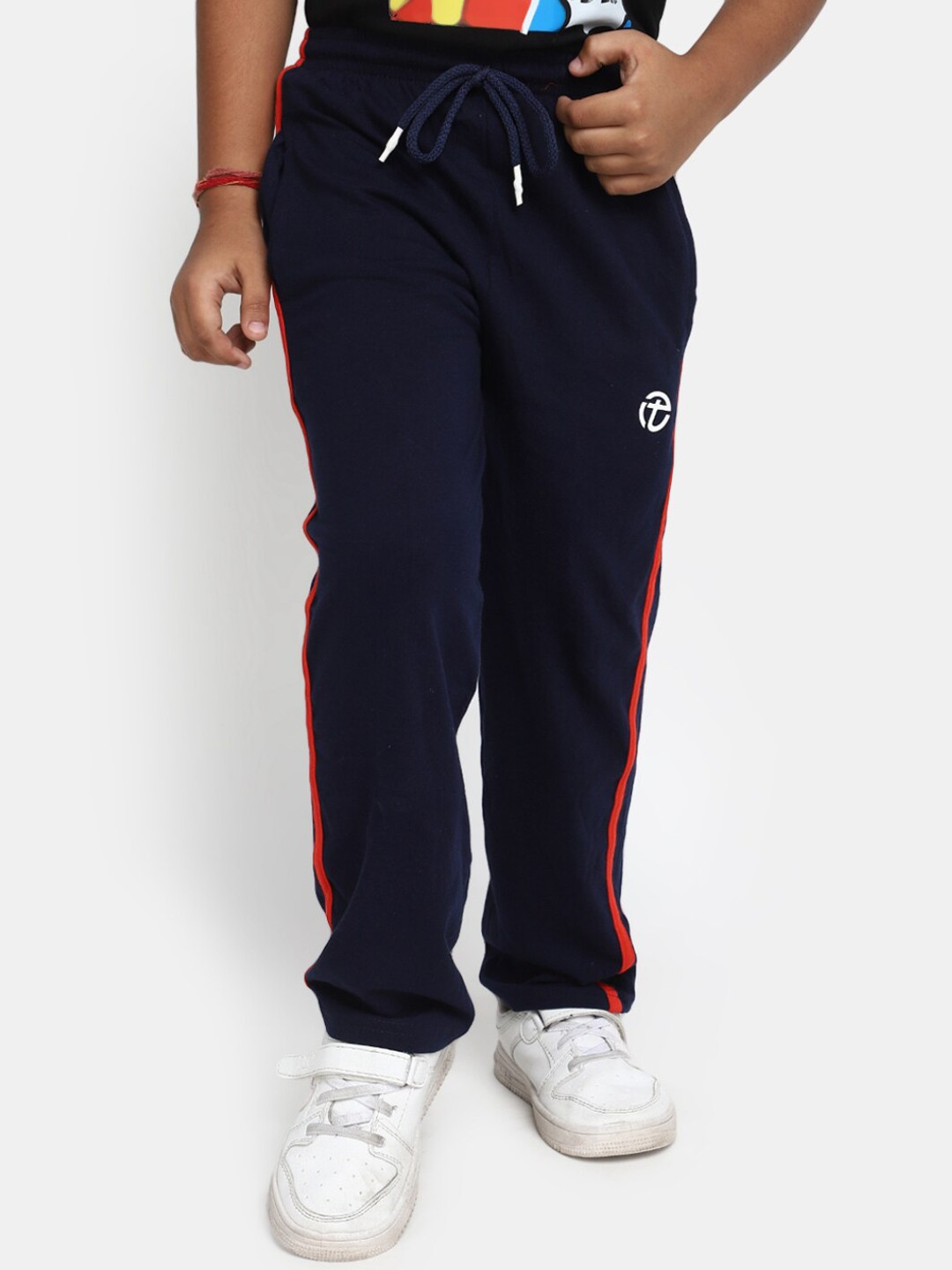 

V-Mart Boys Striped Cotton Trackpant, Blue