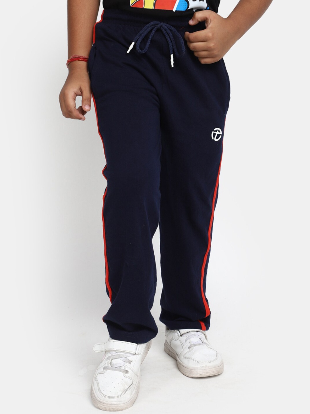 

V-Mart Boys Side Striped Cotton Trackpant, Blue