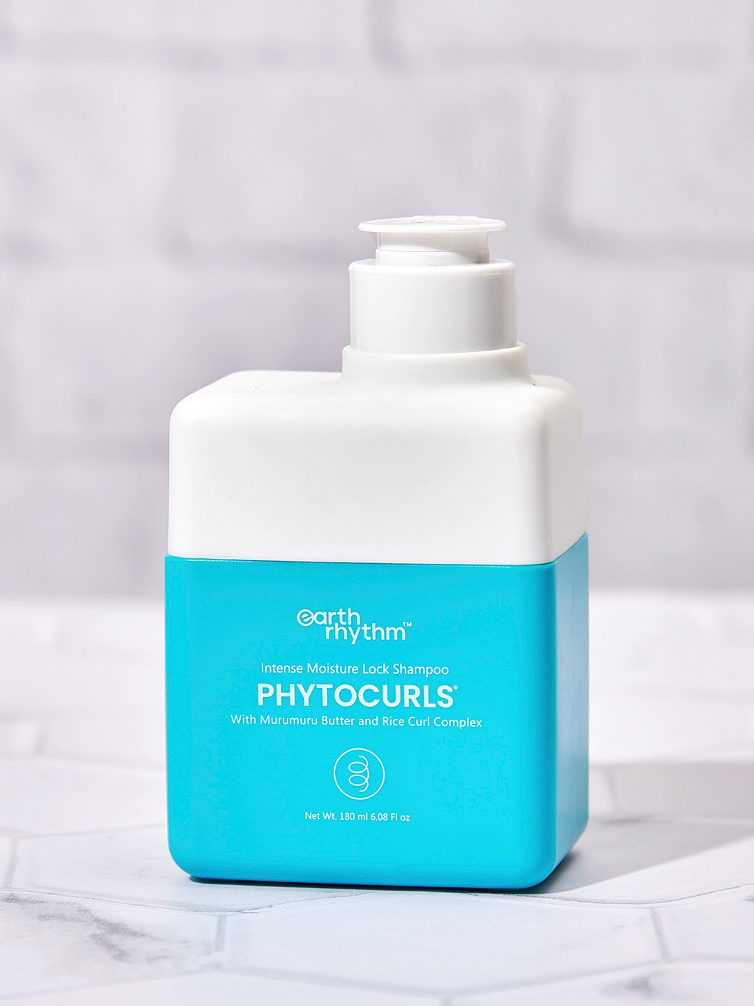 

Earth Rhythm Phytocurls Intense Moisture Lock Shampoo - 180 ml, Turquoise blue