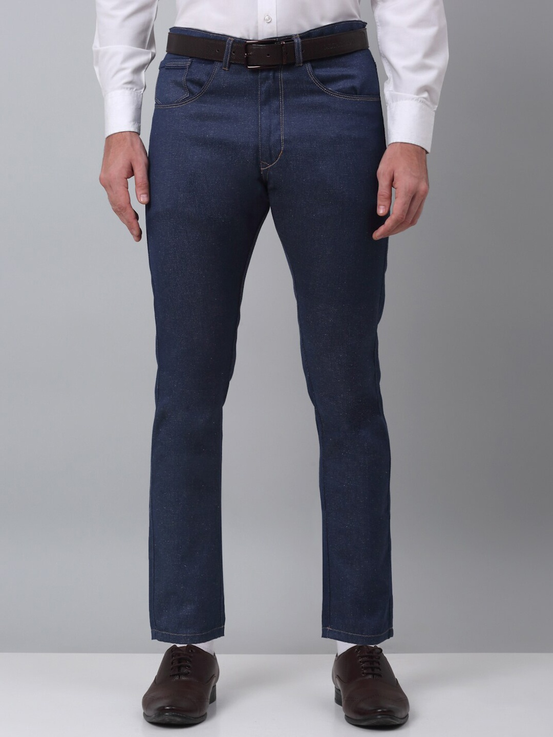 

JAINISH Clean Look Tapered Fit Stretchable Jeans, Navy blue