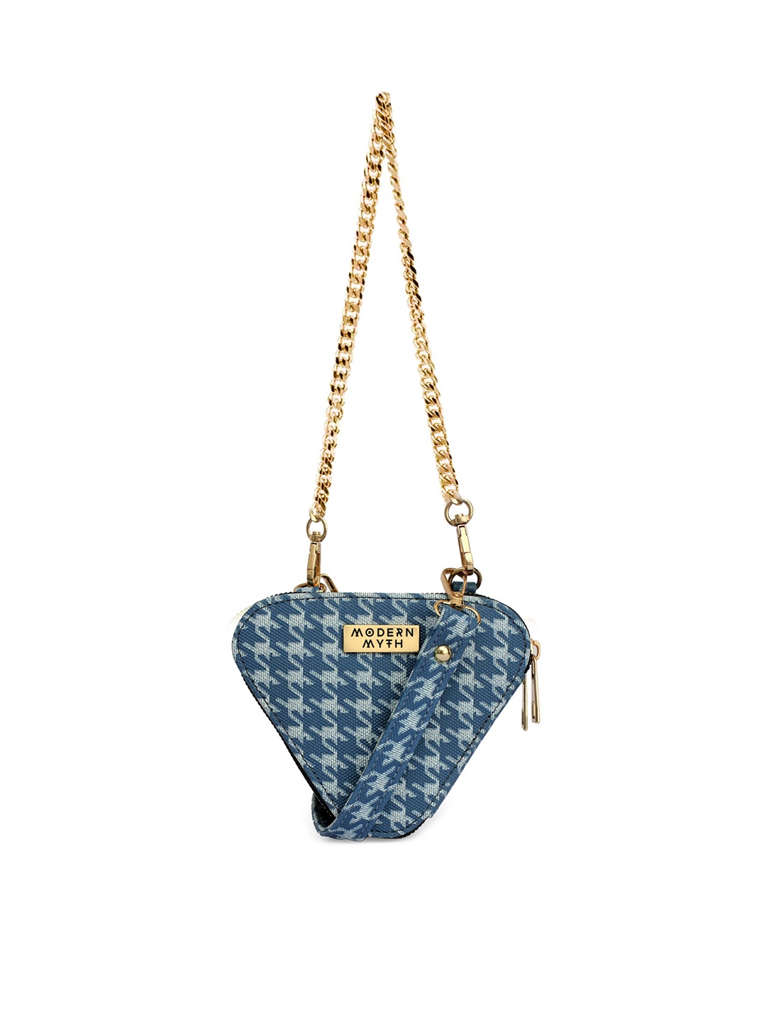 

MODERN MYTH Checked Structured Sling Bag, Blue