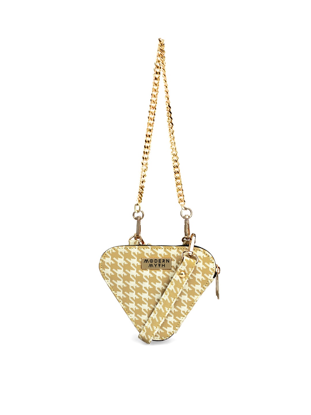 

MODERN MYTH Checked Structured Sling Bag, Yellow