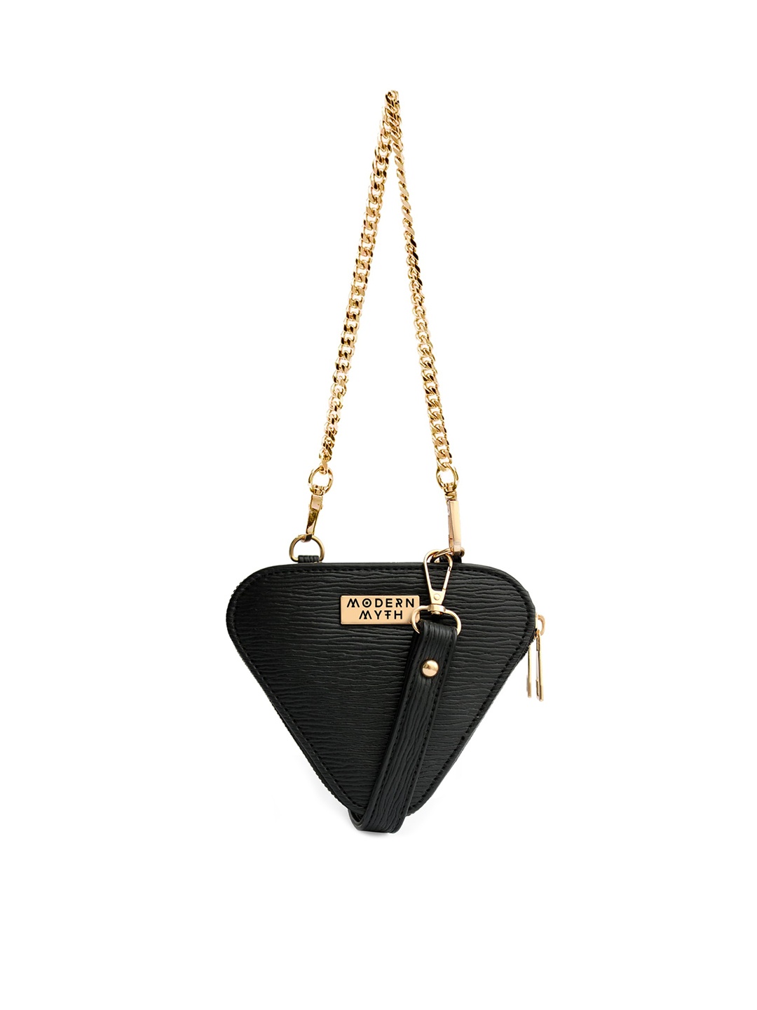 

MODERN MYTH Textured Structured Sling Bag, Black