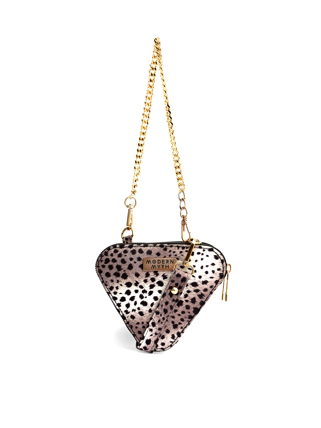 

MODERN MYTH Printed Structured Sling Bag, White
