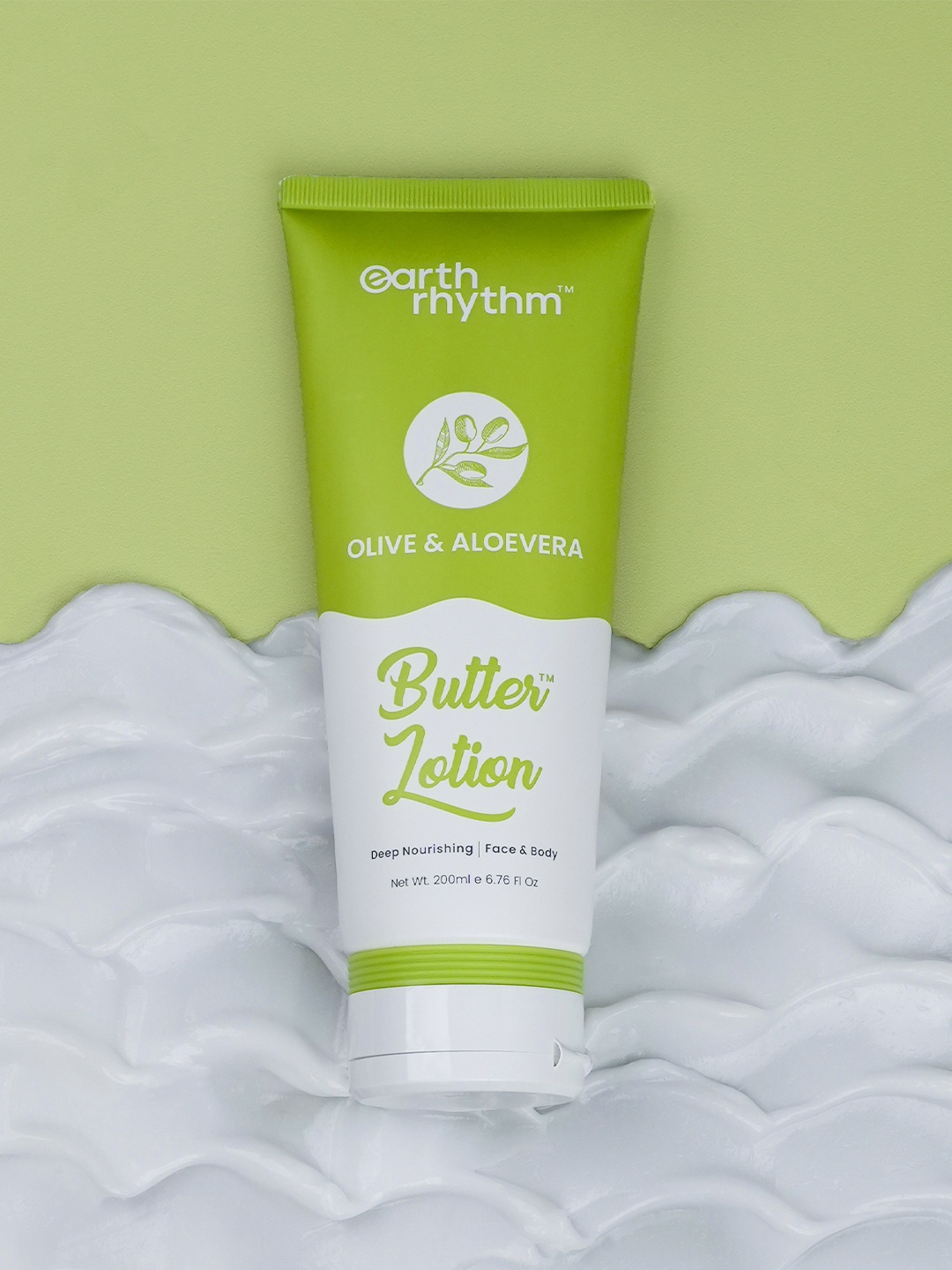 

Earth Rhythm Olive & Aloe Vera Butter Body Lotion - 200ml, Green