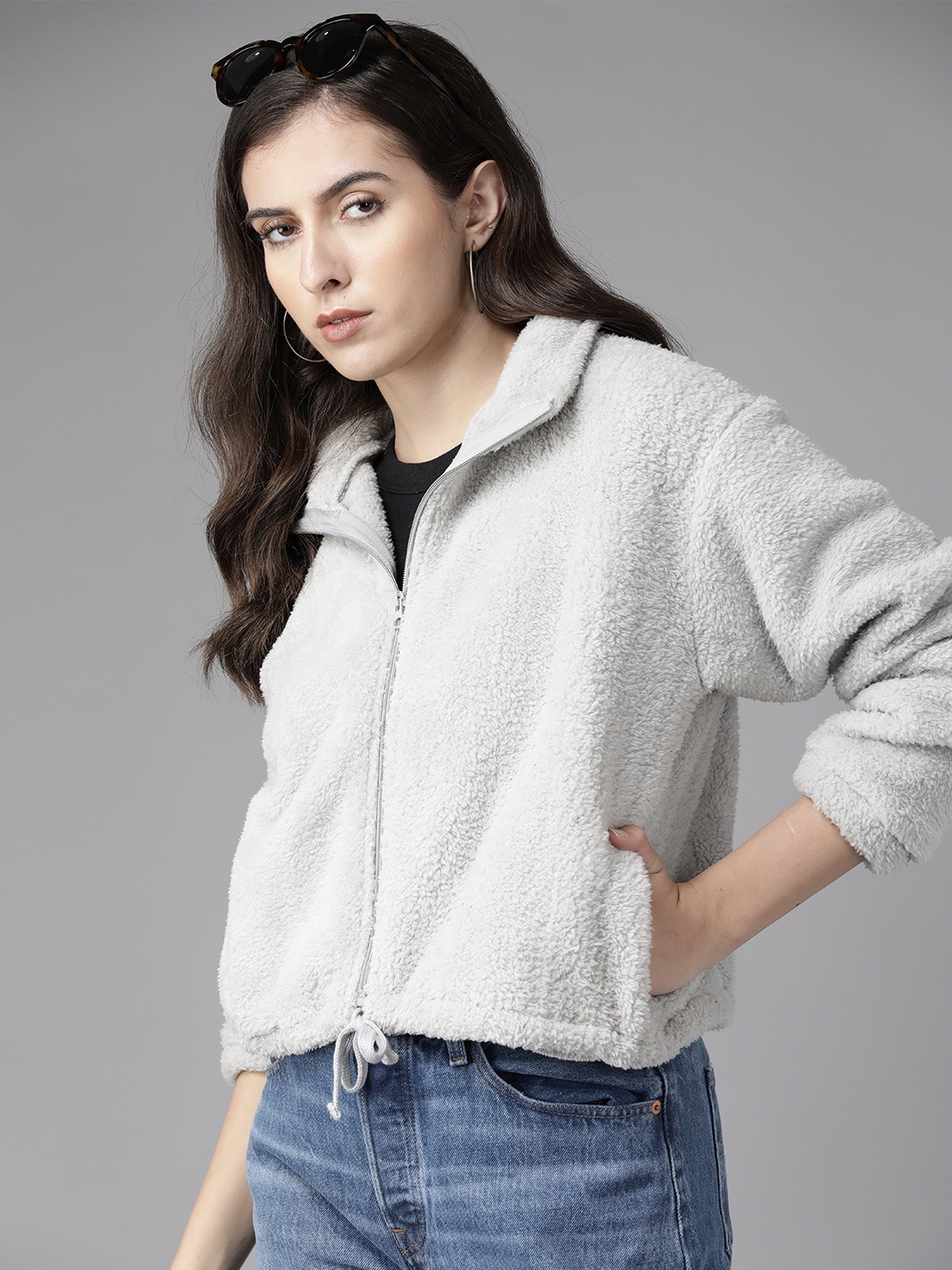 

Roadster Women Grey Sweatshirt
