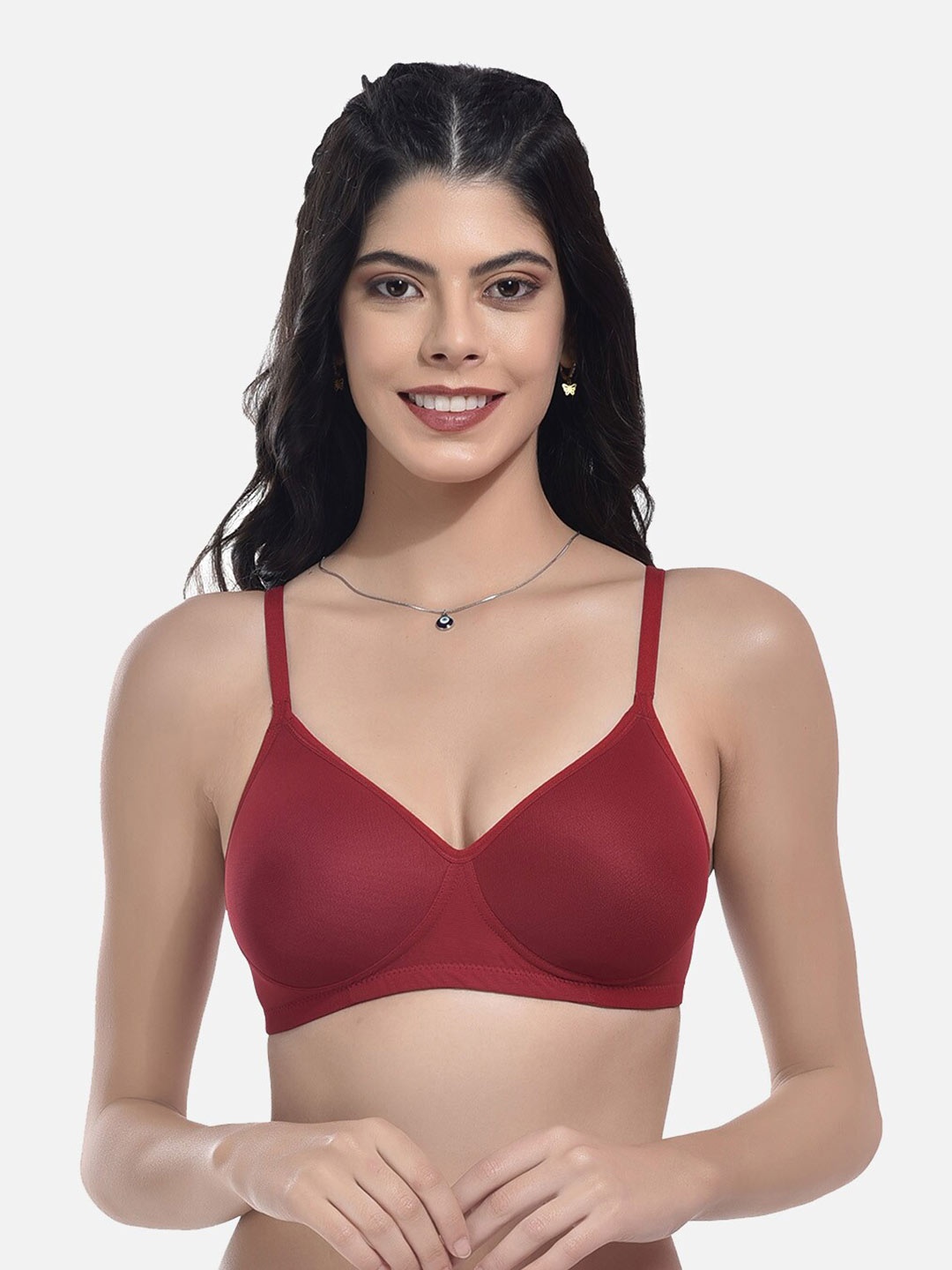 

StyFun Bra Full Coverage Lightly Padded, Maroon