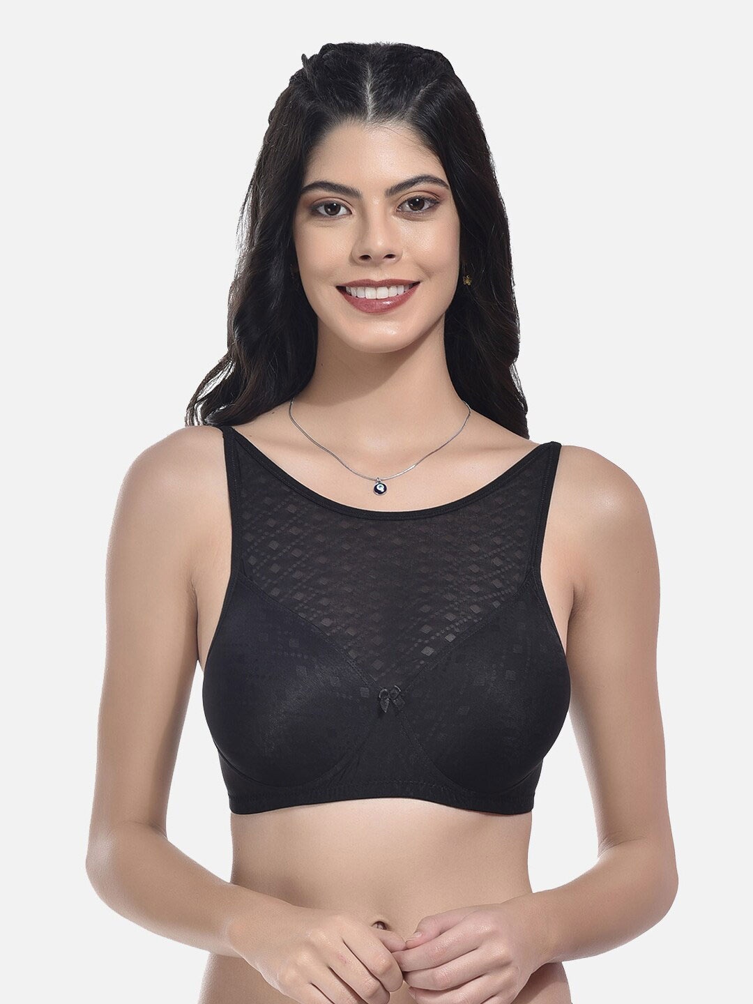 

StyFun Abstract Bra Full Coverage Lightly Padded, Black
