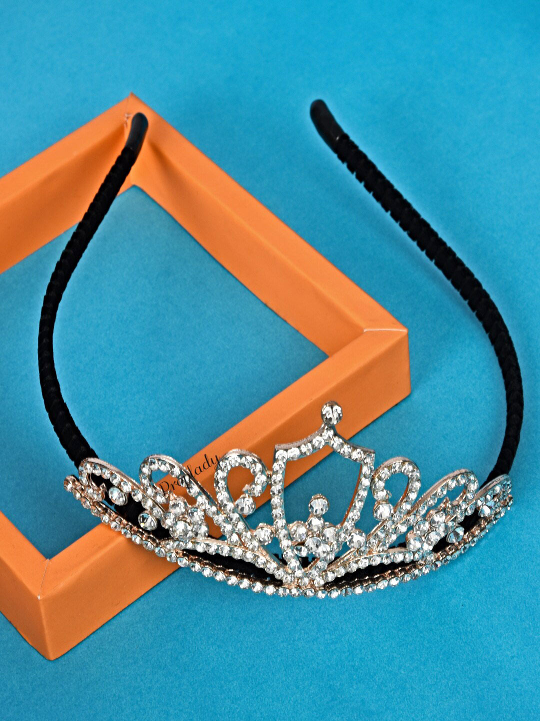 

Proplady Stone-Studded Embellished Tiara, Gold