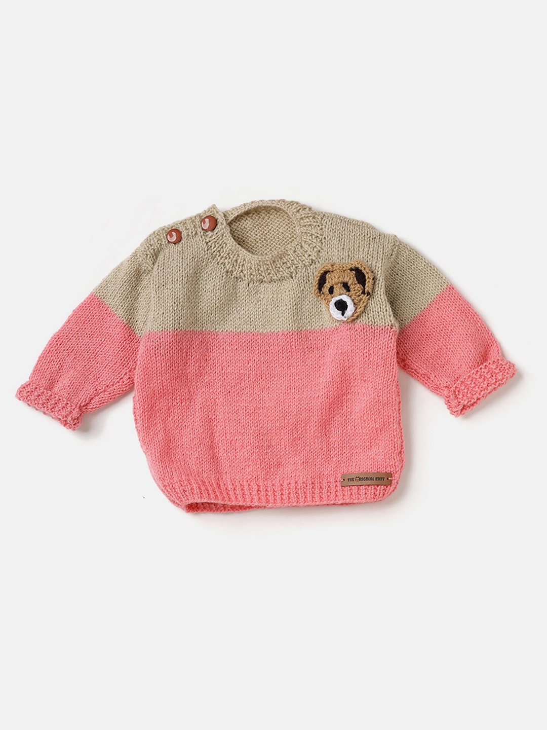 

The Original Knit Infants Colourblocked Pullover, Pink