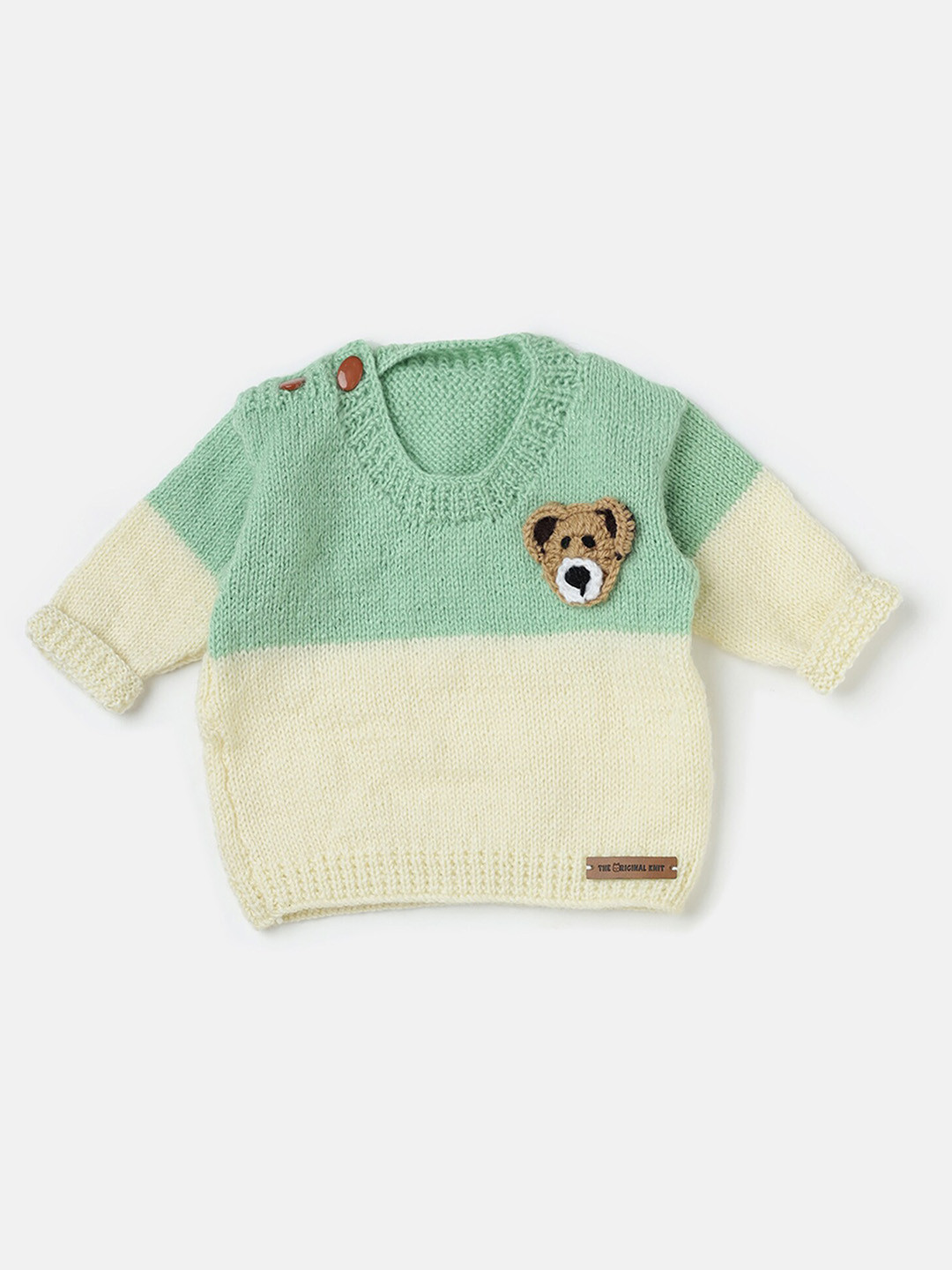 

The Original Knit Infants Colourblocked Pullover, Green