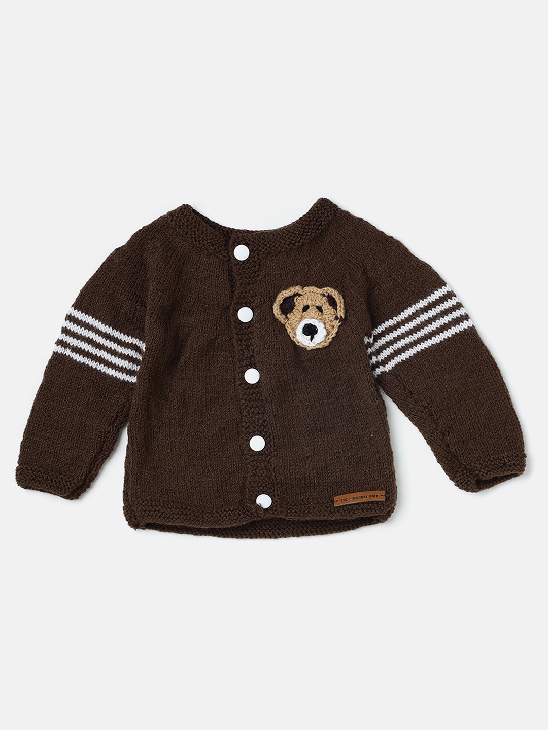 

The Original Knit Infants Embroidered Cardigan, Brown