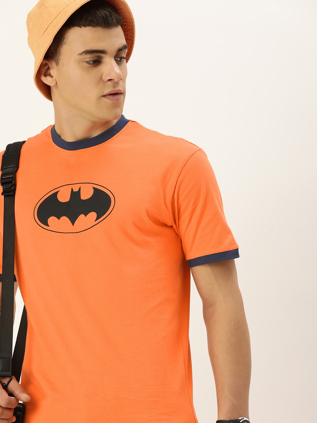 

Kook N Keech Men Batman Printed Pure Cotton T-shirt, Orange