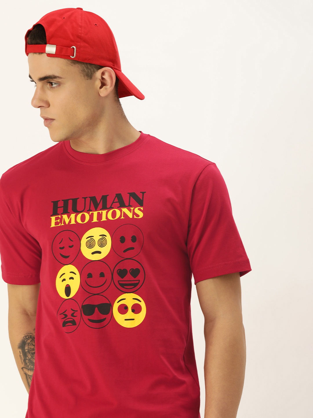 

Kook N Keech Men Printed Pure Cotton T-shirt, Red