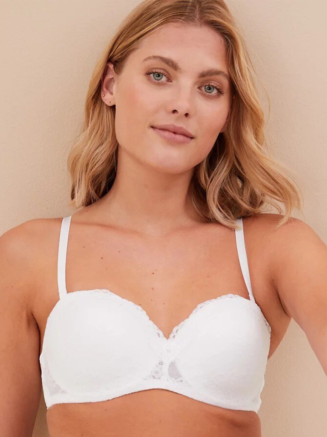 

Marks & Spencer Bandeau Full Coverage Underwired All Day Comfort Lightly Padded Bra, White