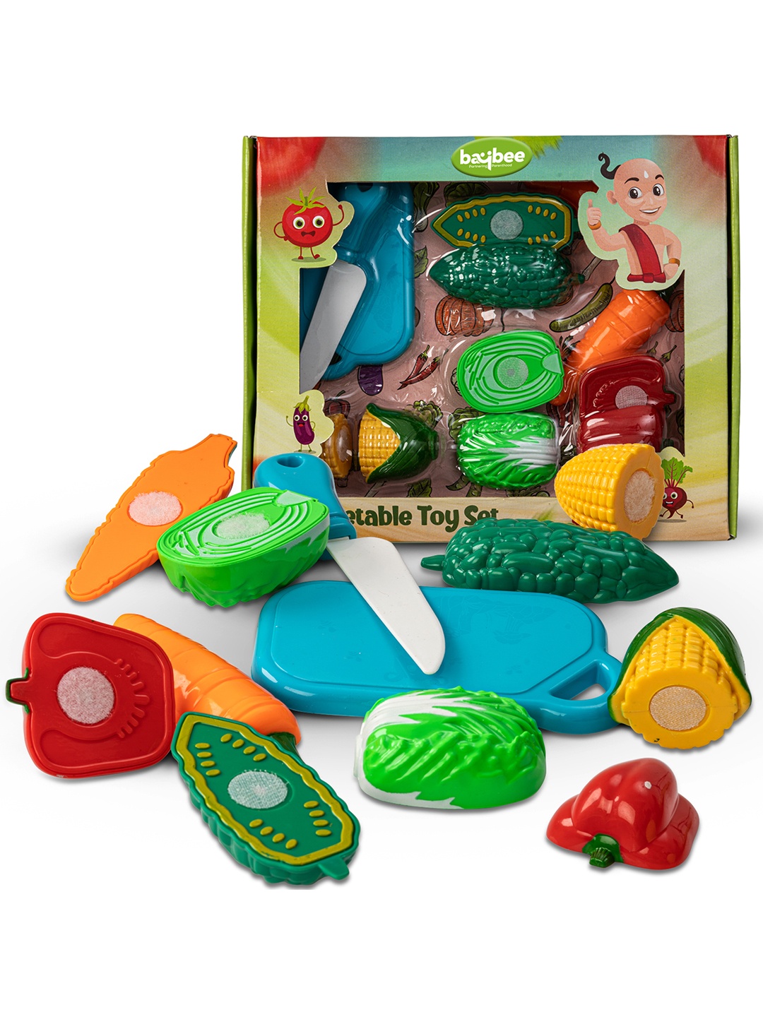 

BAYBEE Unisex Kids Vegetables Cutting Toys Playset Kitchen Set, Yellow