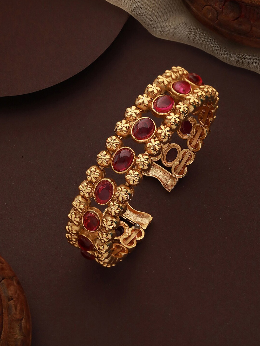 

Jazz and Sizzle Gold-Plated Cuff Bracelet