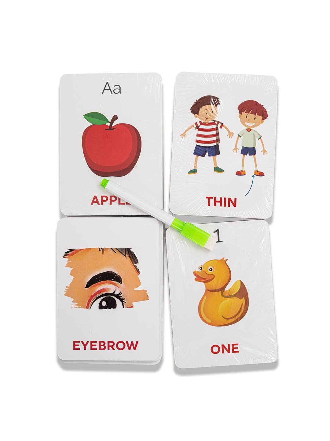 

BAYBEE Toddler Flash Cards Set with 108 Pieces, Pink