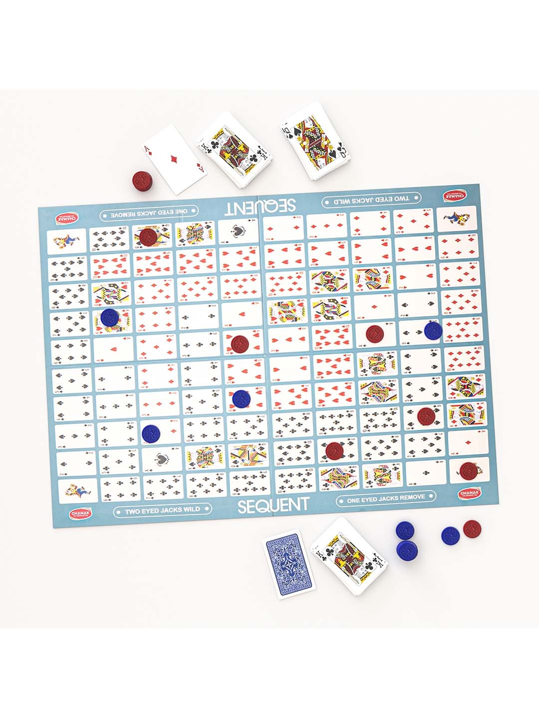

BAYBEE Make A Sequence Kids Board Game with Foldable Playing Board Mat, Green