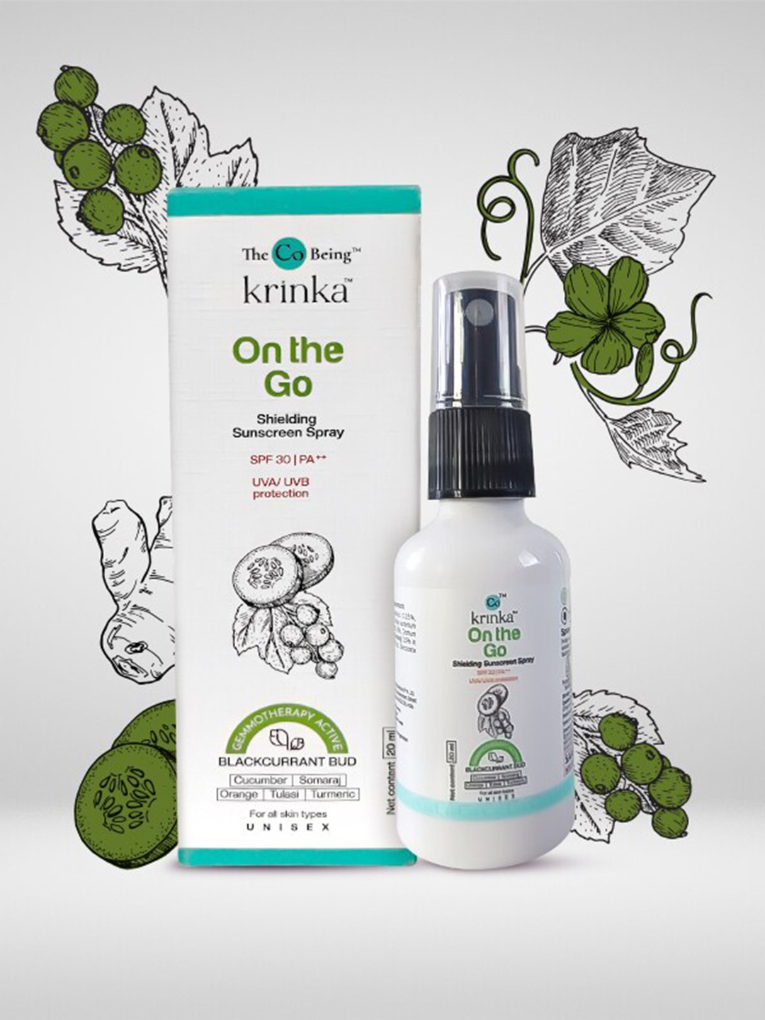 

The Co Being On The Go Mini Shielding Sunscreen Spray SPF 30 PA++ - 20ml, White