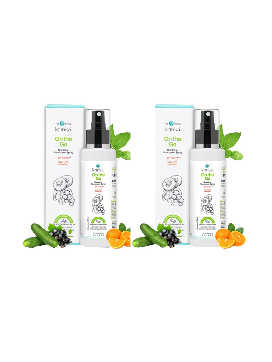 

The Co Being On The Go Set Of 2 Shielding Sunscreen Spray SPF 30 PA++ -100ml Each, Na