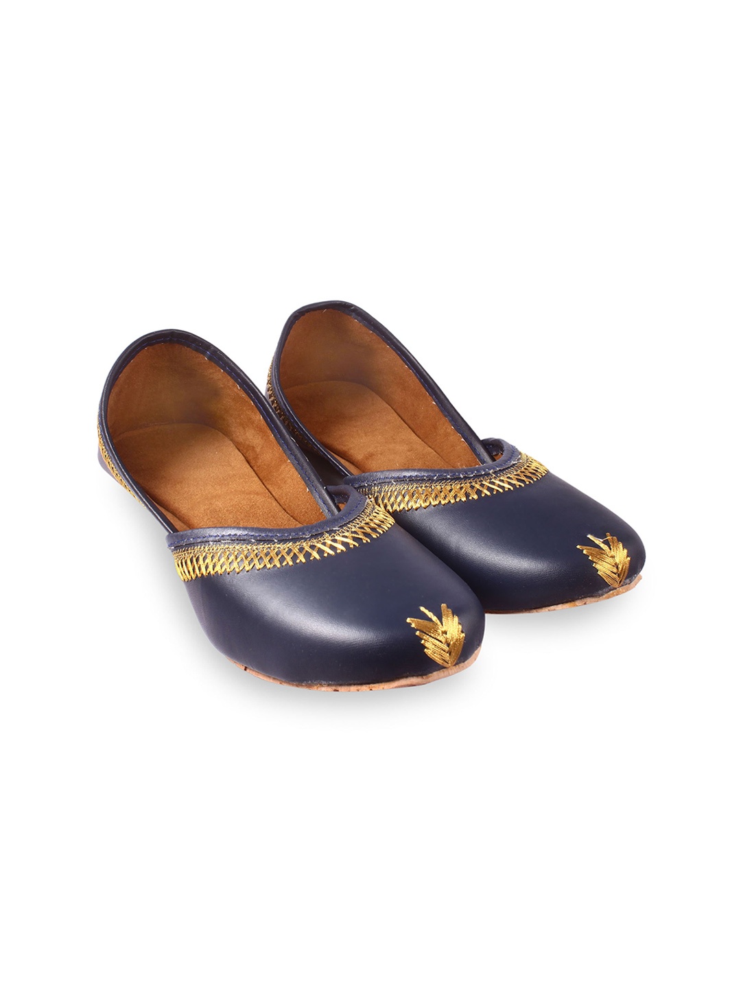 

Apratim Embroidered Ethnic Mojaris, Navy blue