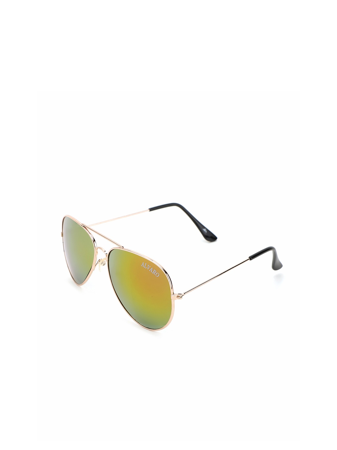 

Alvaro Castagnino Men Aviator Polarised Lens Sunglasses 2324ASG024, Yellow