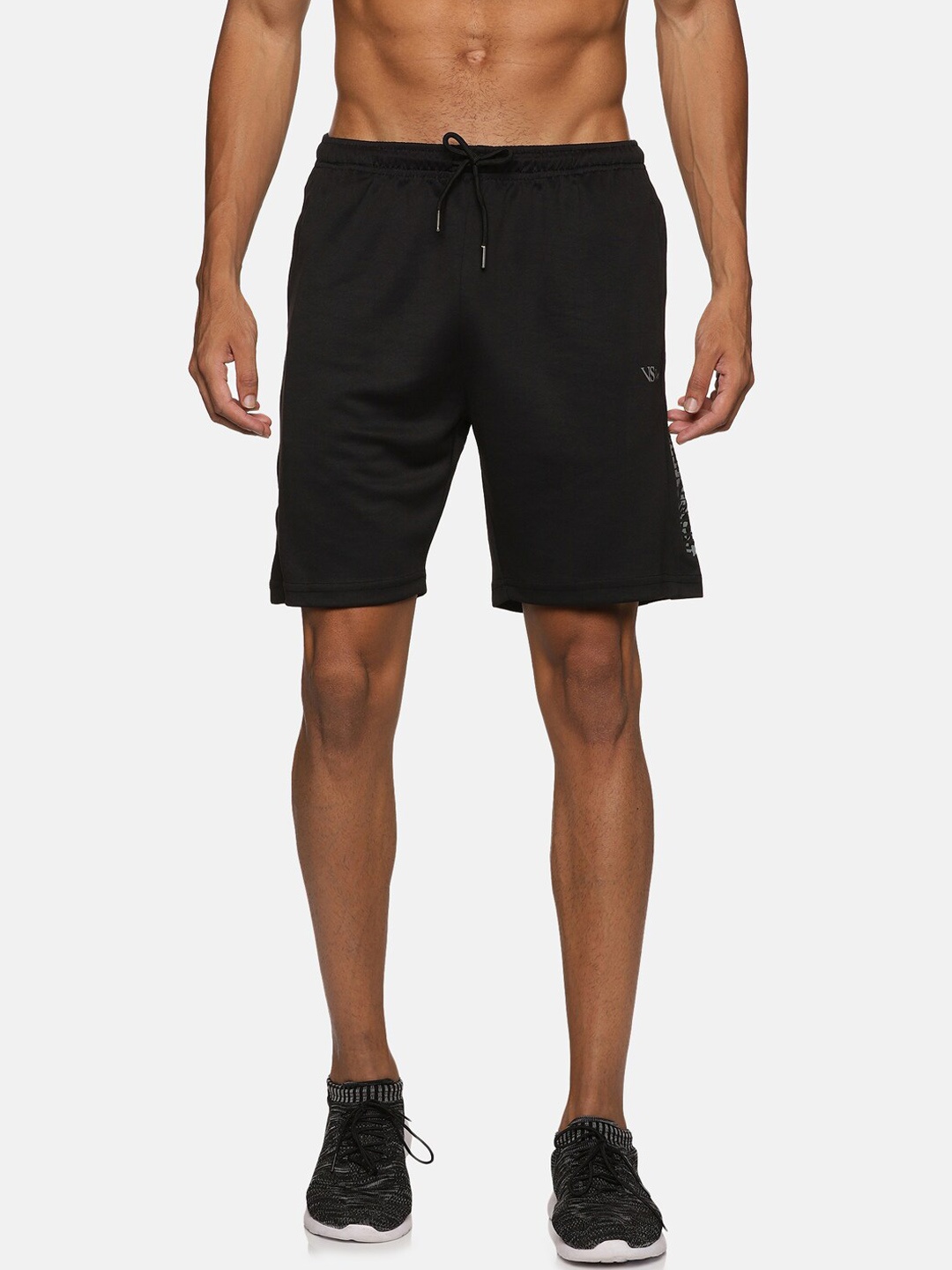 

VS by Sehwag Men's Antimicrobial Sports Shorts, Black