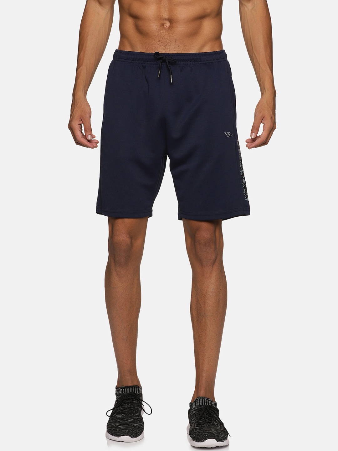 

VS by Sehwag Men Men Mid-Rise Antimicrobial Sports Shorts, Navy blue