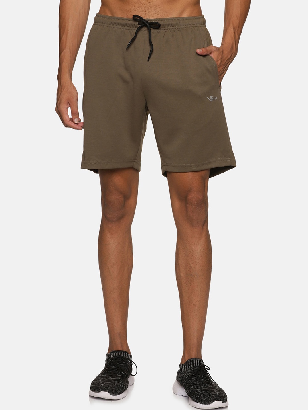 

VS by Sehwag Men Men Mid-Rise Antimicrobial Sports Shorts, Olive
