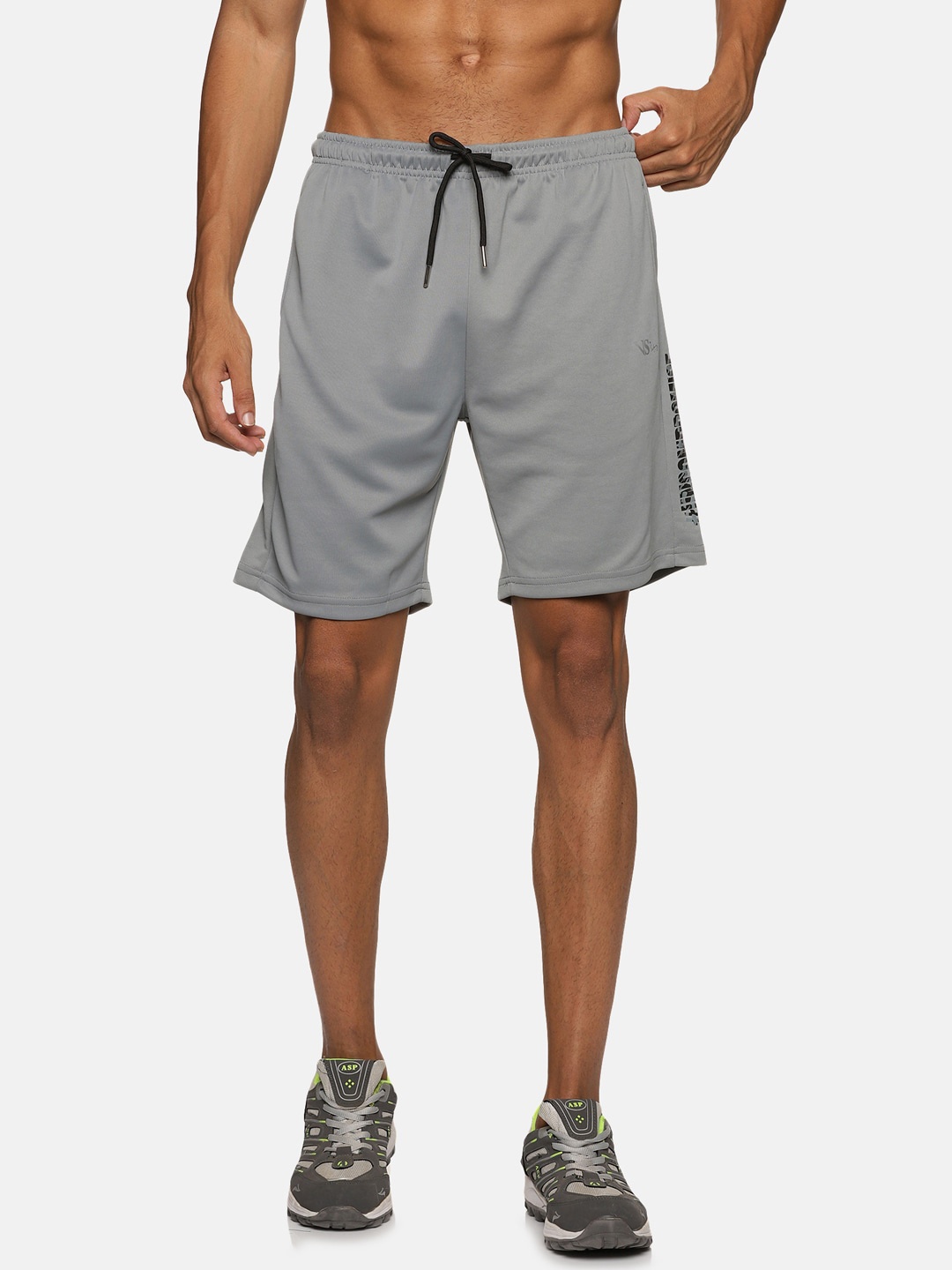 

VS by Sehwag Men Men Mid-Rise Antimicrobial Sports Shorts, Grey
