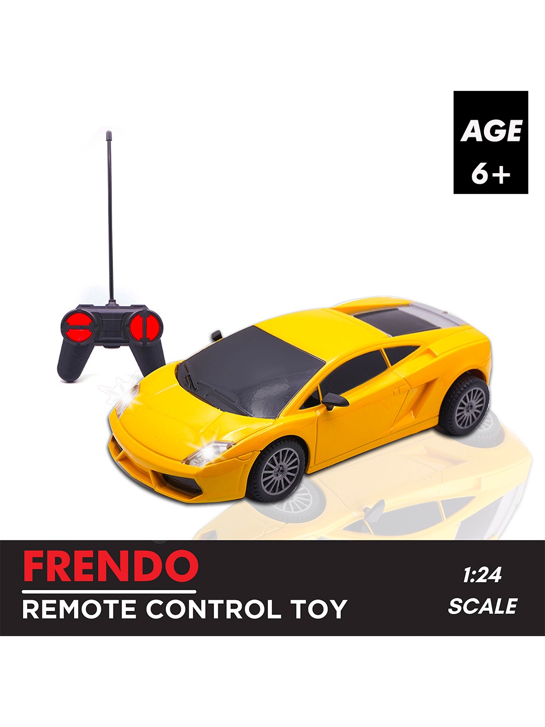 

Frendo Kids High Speed 1:24 Rechargeable Remote Car, Yellow