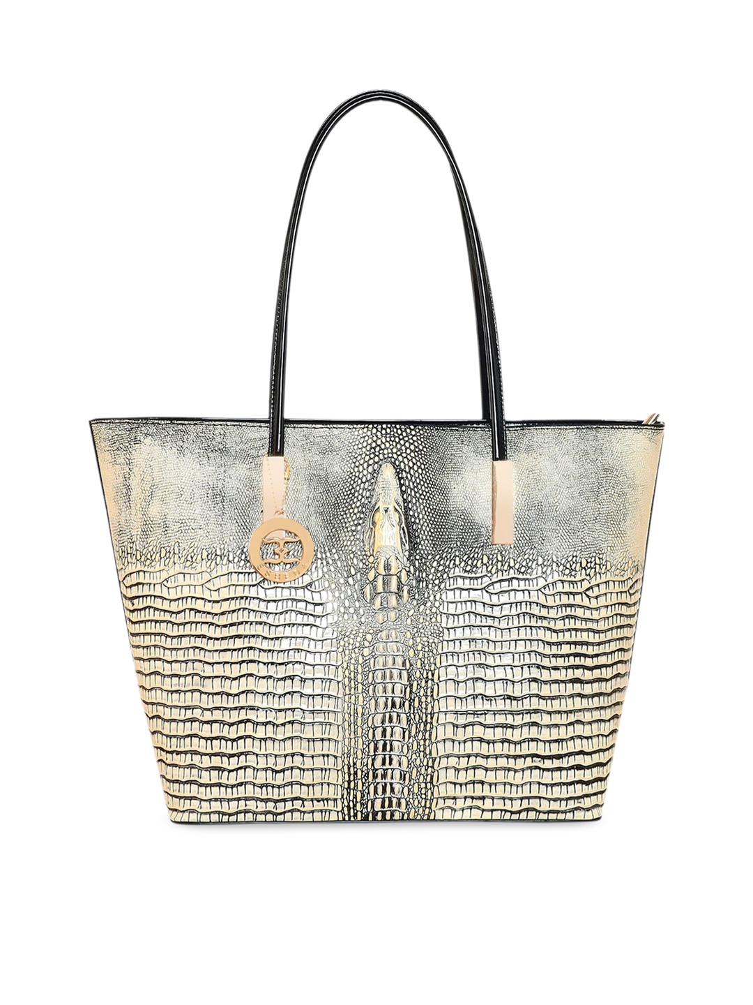 

ESBEDA Textured Oversized Structured Shoulder Bag, Beige
