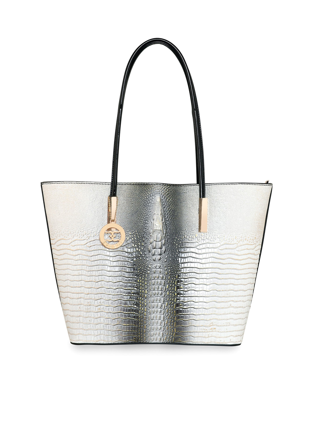 

ESBEDA Textured Structured Shoulder Bag, Silver