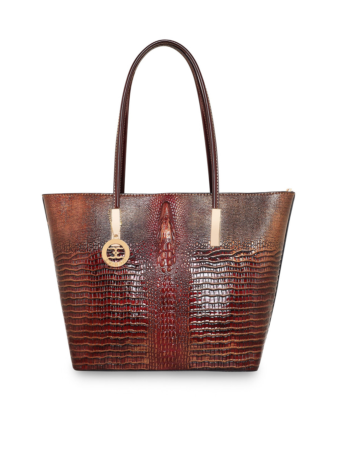 

ESBEDA Textured Oversized Structured Shoulder Bag, Burgundy