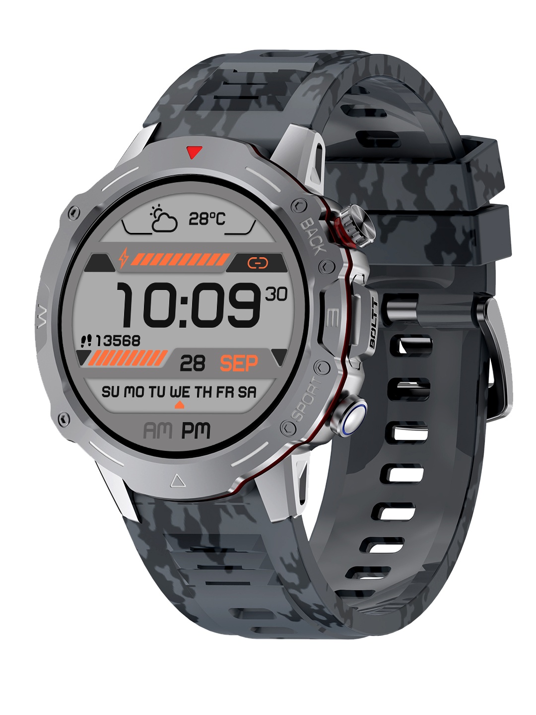 

Fire-Boltt Grenade 1.39'' HD Display With BT Calling Smartwatch, Black