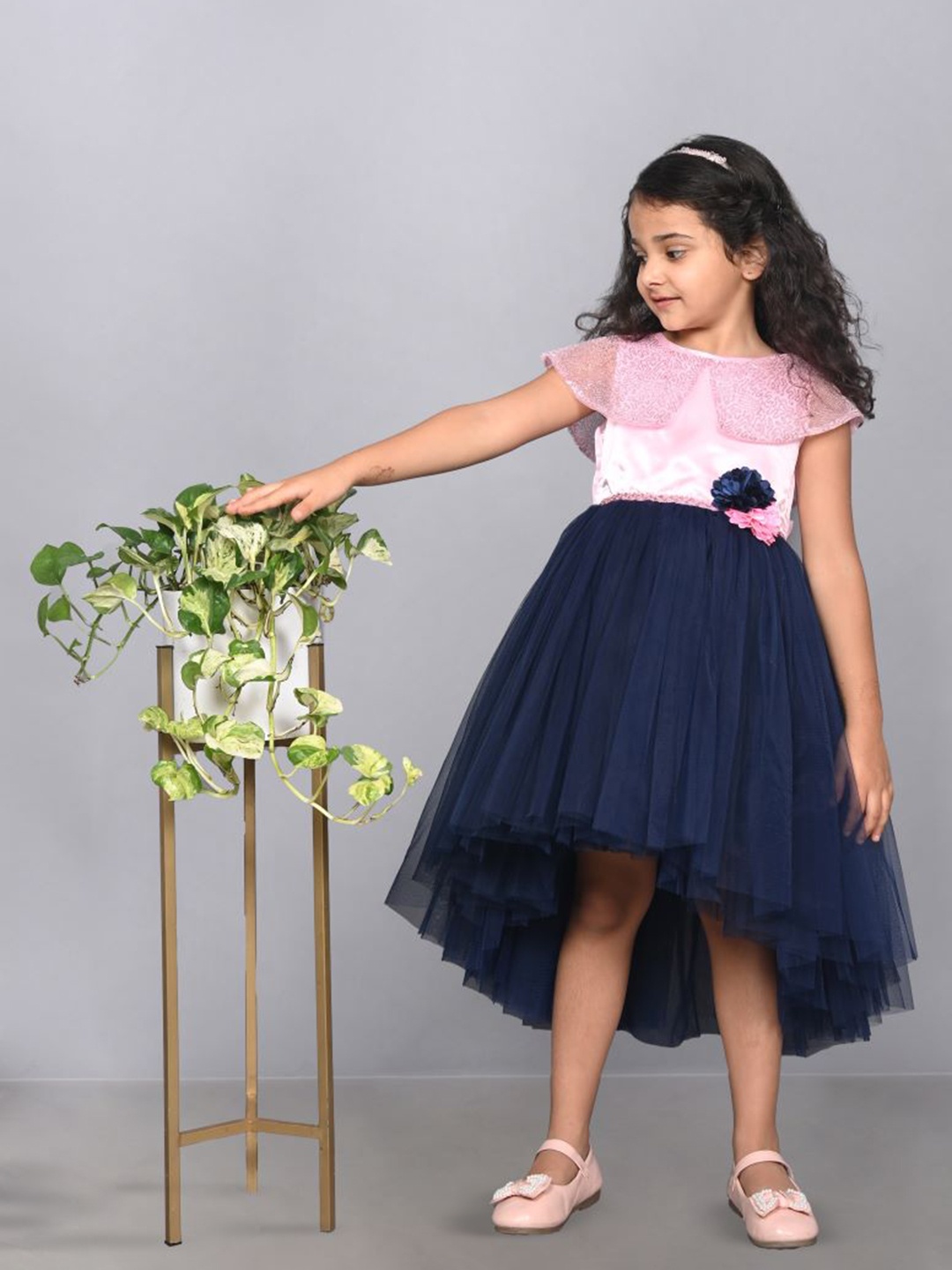 

Toy Balloon kids Girls Corsage Fit & Flare Midi Dress, Pink