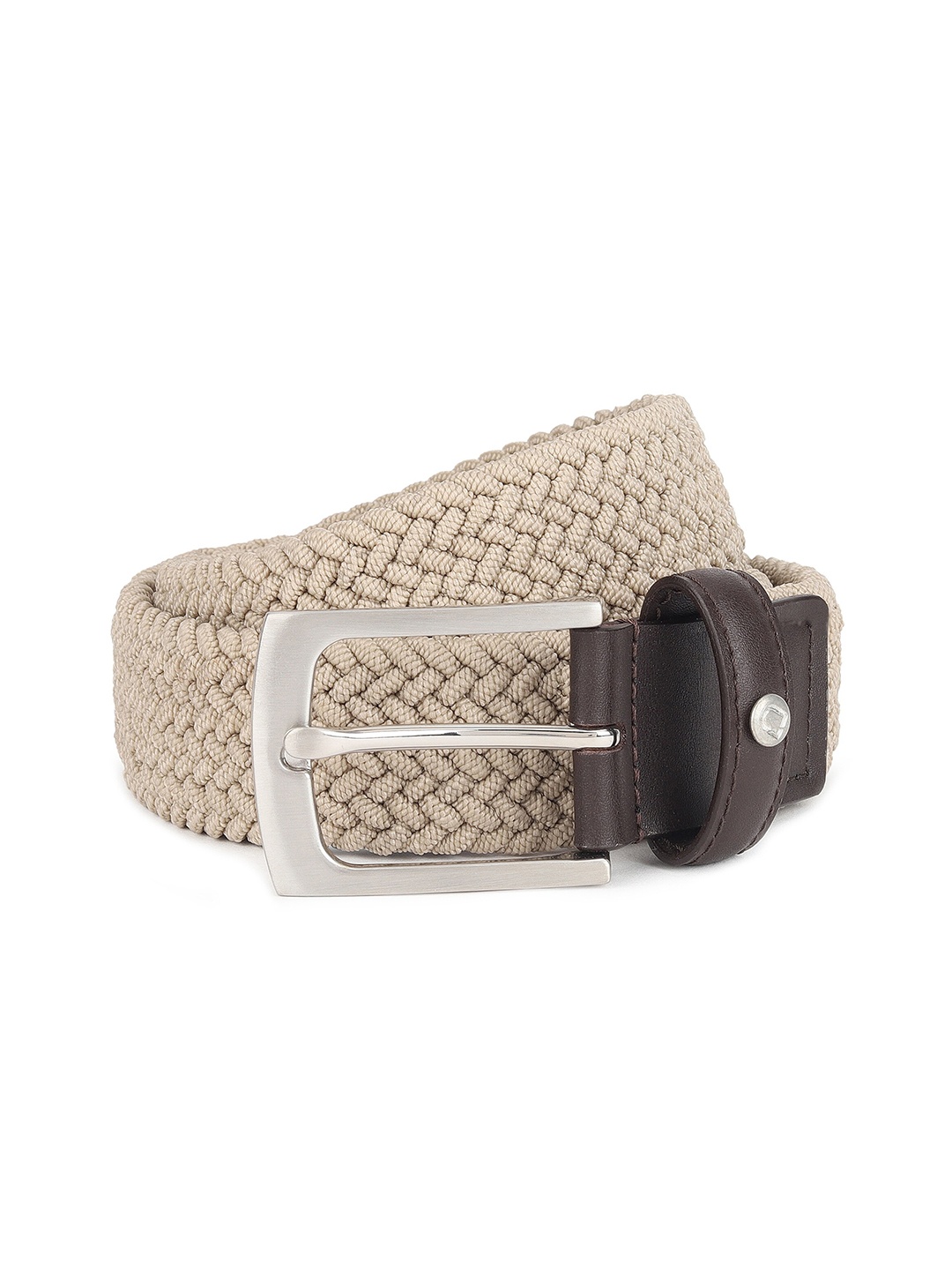 

Urbano Fashion Men Textured Leather Belt, Grey