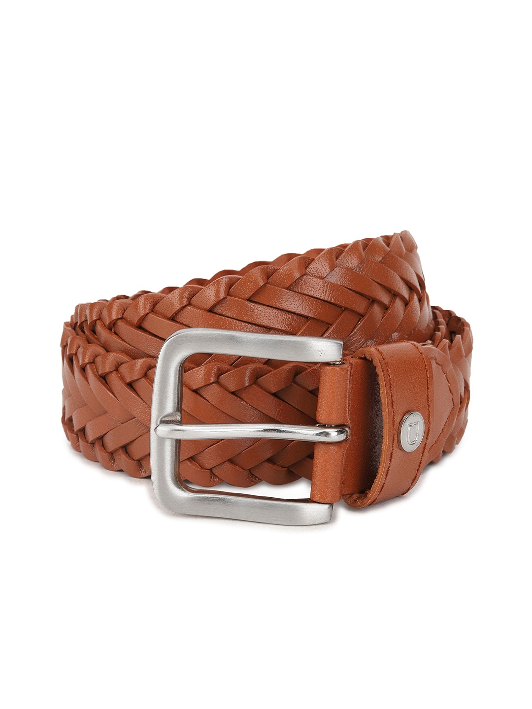 

Urbano Fashion Men Braided Leather Belt, Tan