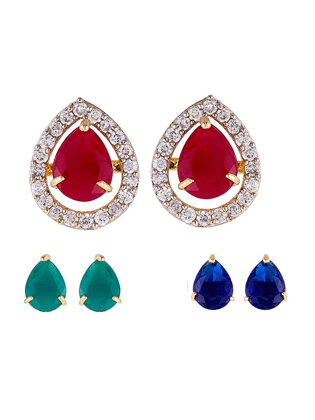 

The Pari Gold-Plated AD Stone-Studded Studs Earrings