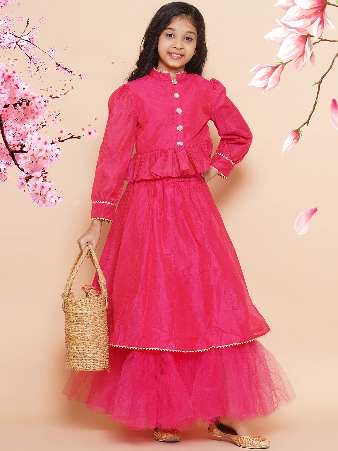 

Modish Couture Girls Gotta Patti Ready to Wear Lehenga Choli, Pink