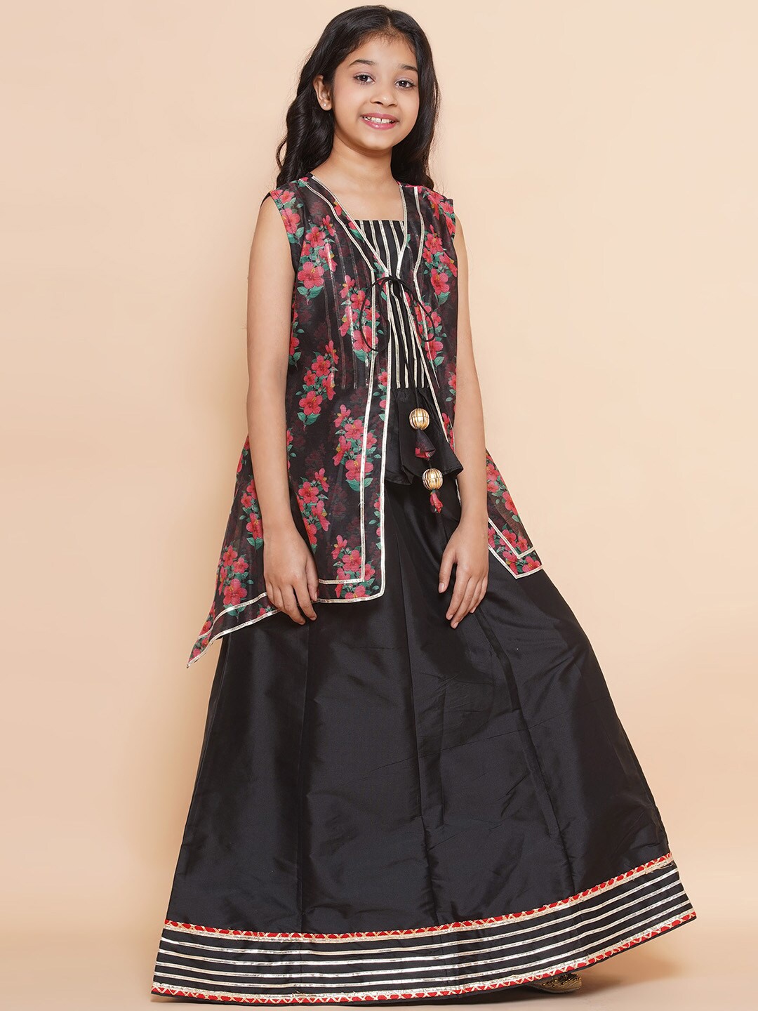 

Modish Couture Girls Gotta Patti Ready to Wear Lehenga Choli, Black