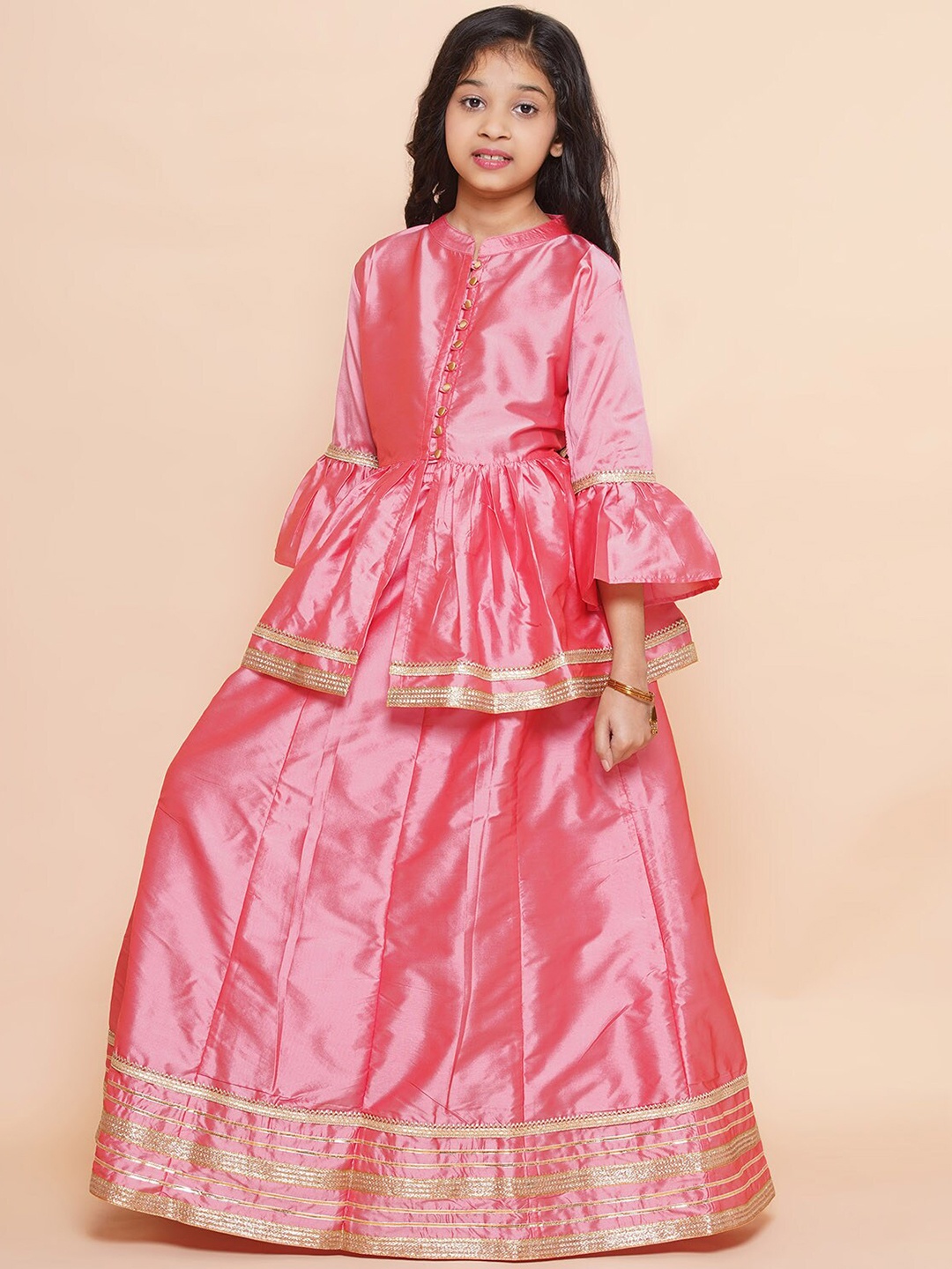 

Modish Couture Girls Gotta Patti Ready to Wear Lehenga Choli, Pink